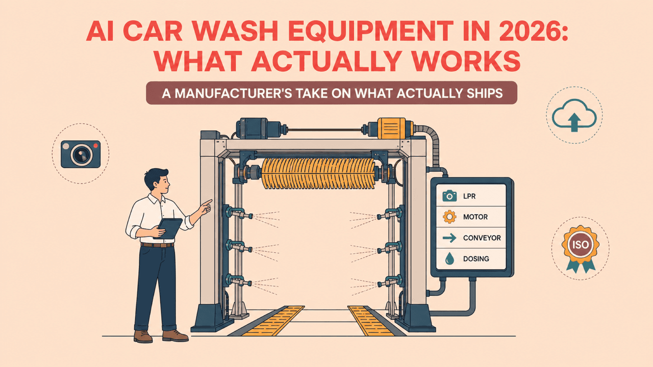 AI car wash equipment — modern HyTian system with smart-control instrumentation | AI car wash equipment