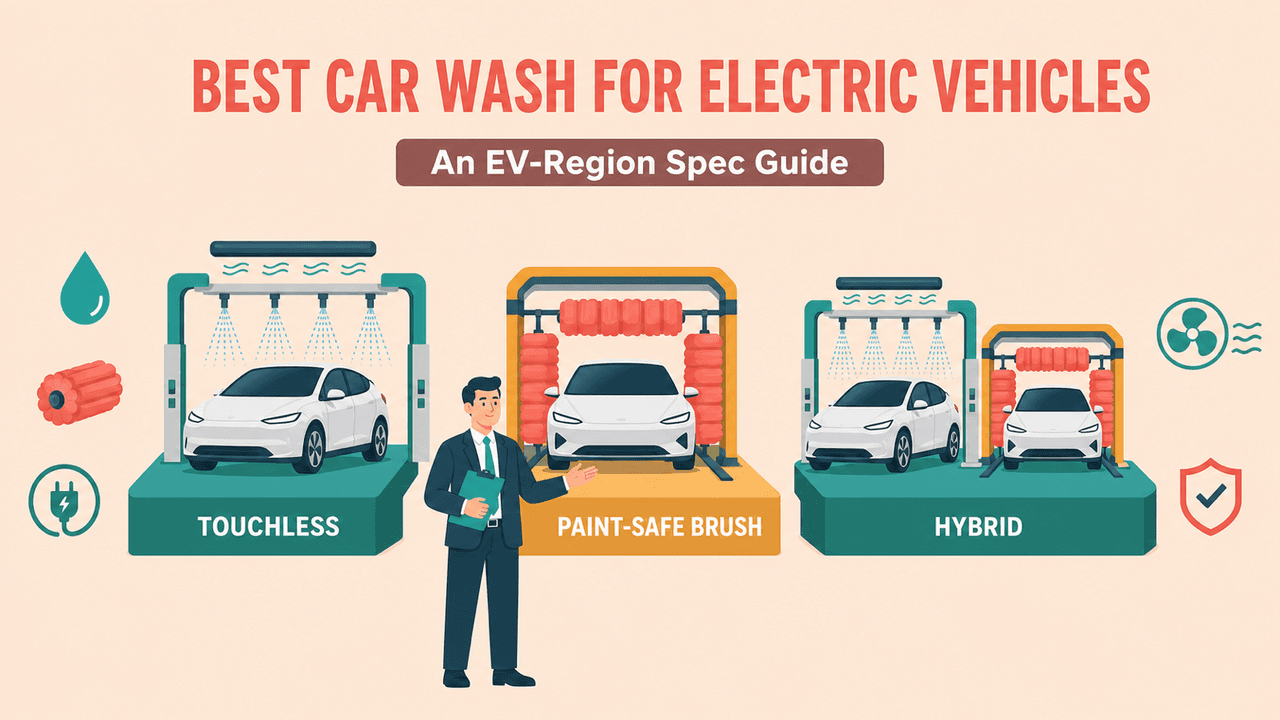 Specifying the best car wash for electric vehicles — an EV in a HyTian automatic wash bay engineered for EV-heavy regions | best car wash for electric vehicles