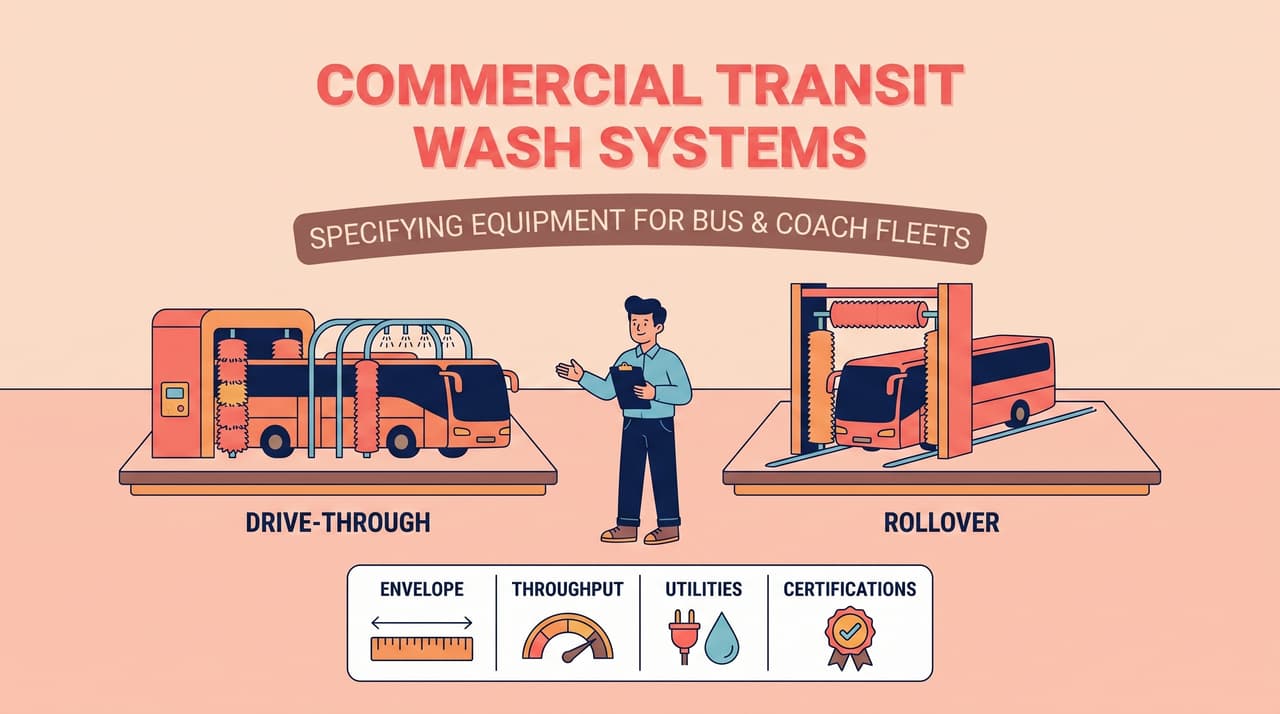 Comparing commercial transit wash system specifications for a bus and coach fleet RFP | commercial transit wash