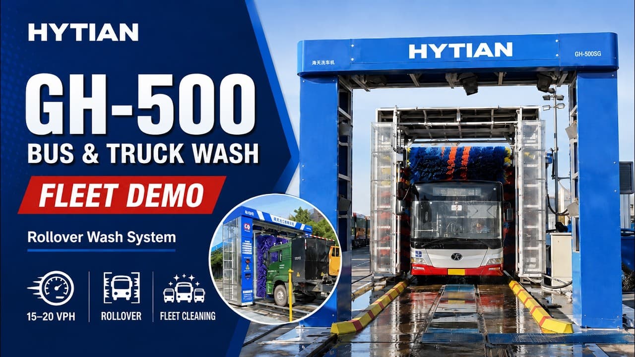 HyTian GH-500 Rollover Bus Wash | Full Coach & Fleet Wash Demo