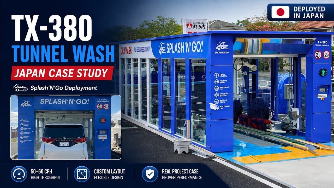 HyTian TX-380 Tunnel Car Wash | Client Project in Japan