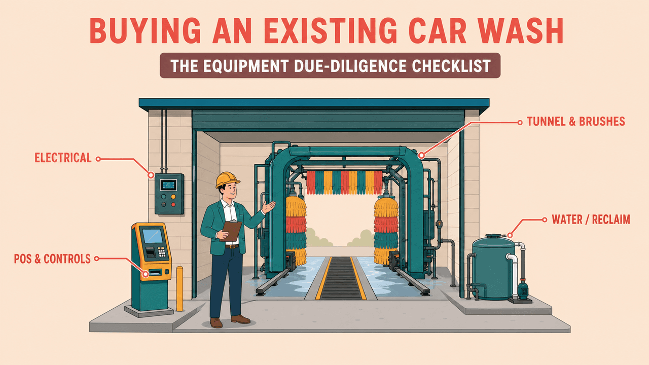 Inspecting installed equipment when buying an existing car wash | car wash for sale