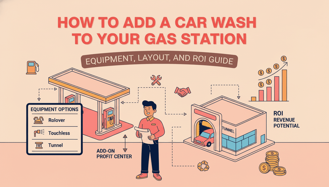 How to Add a Car Wash to Your Gas Station: Equipment, Layout, and ROI Guide