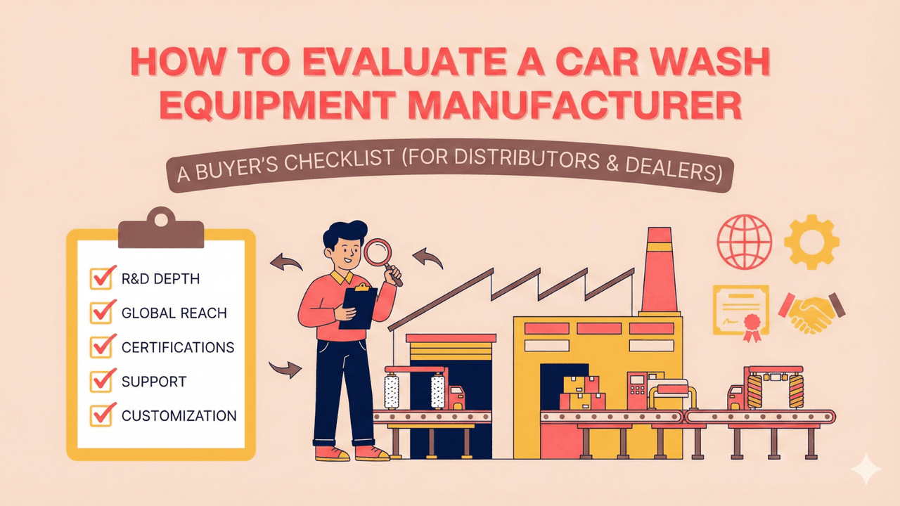 A practical buyer's checklist for distributors and dealers evaluating a car wash equipment manufacturer